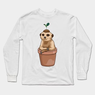 Meerkat Flower pot Plant Long Sleeve T-Shirt